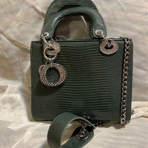 Lady Dior Micro Green with Crocodile skin